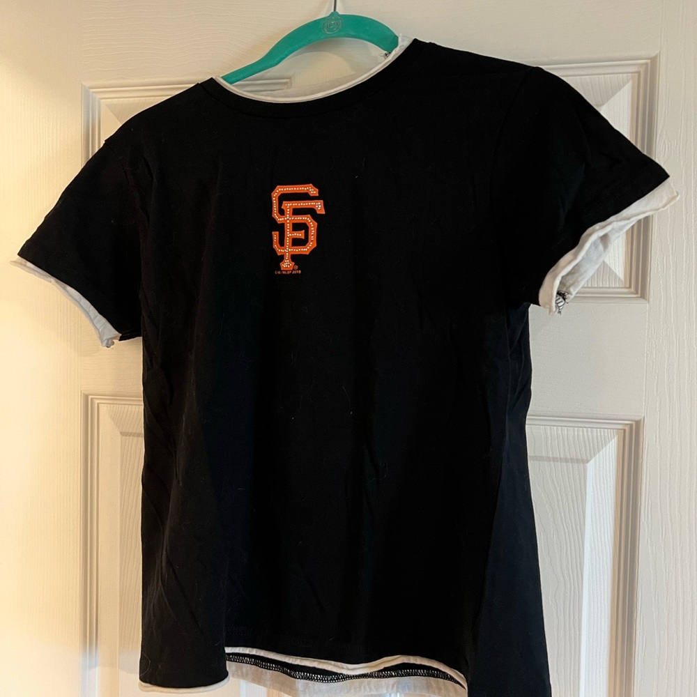SF Giants Black and Orange Short Sleeve Tee